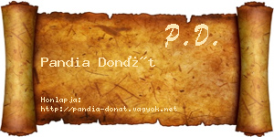 Pandia Donát névjegykártya